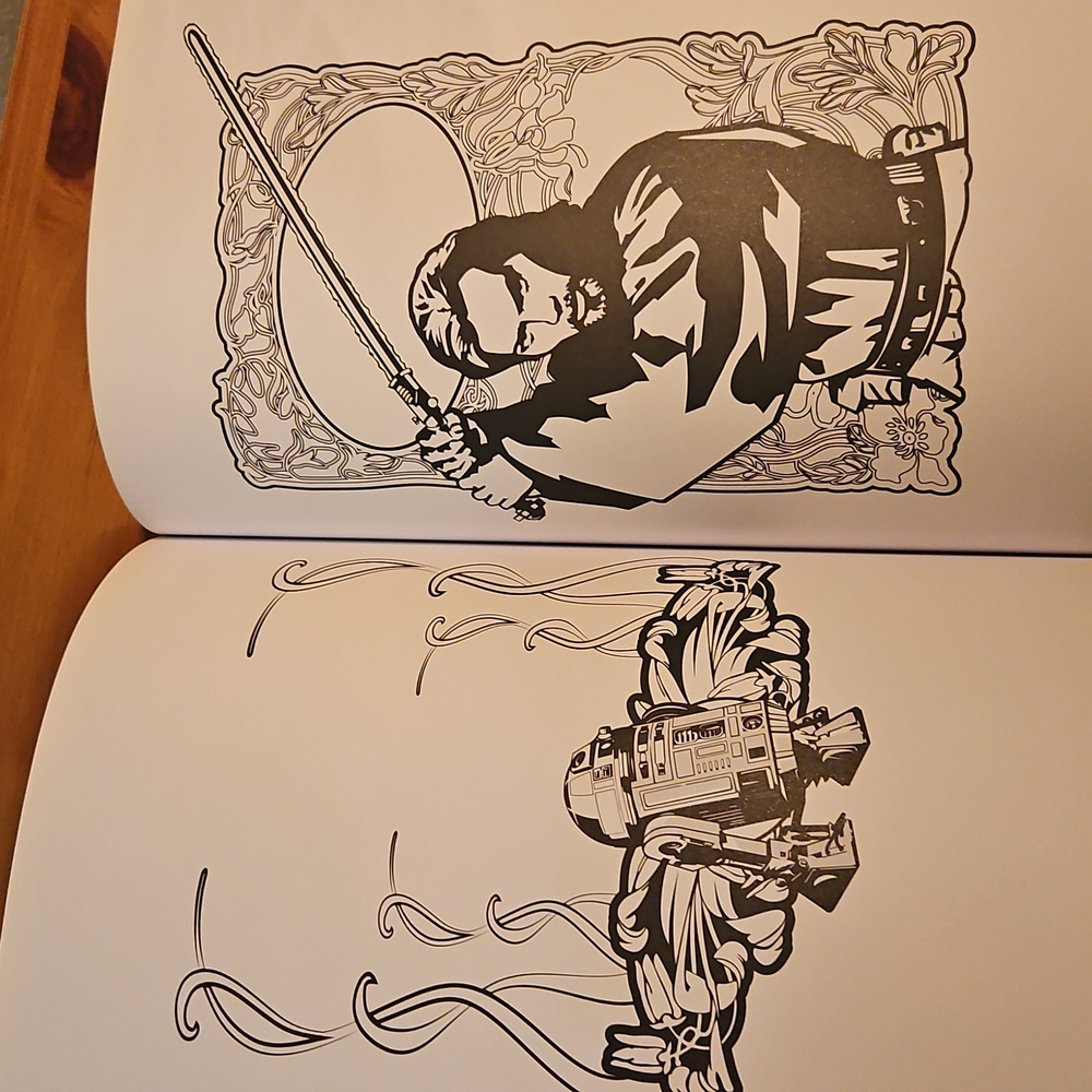 Star Wars Art Therapy Coloring Book - Black and Gold - Picture 5 of 8